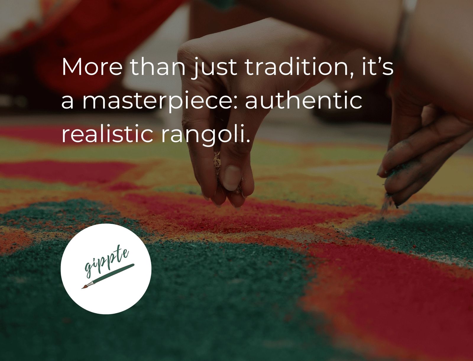 Realistic Rangoli Design